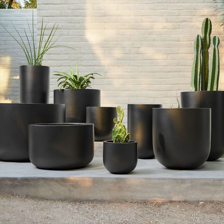 Matte Fiberglass Planters